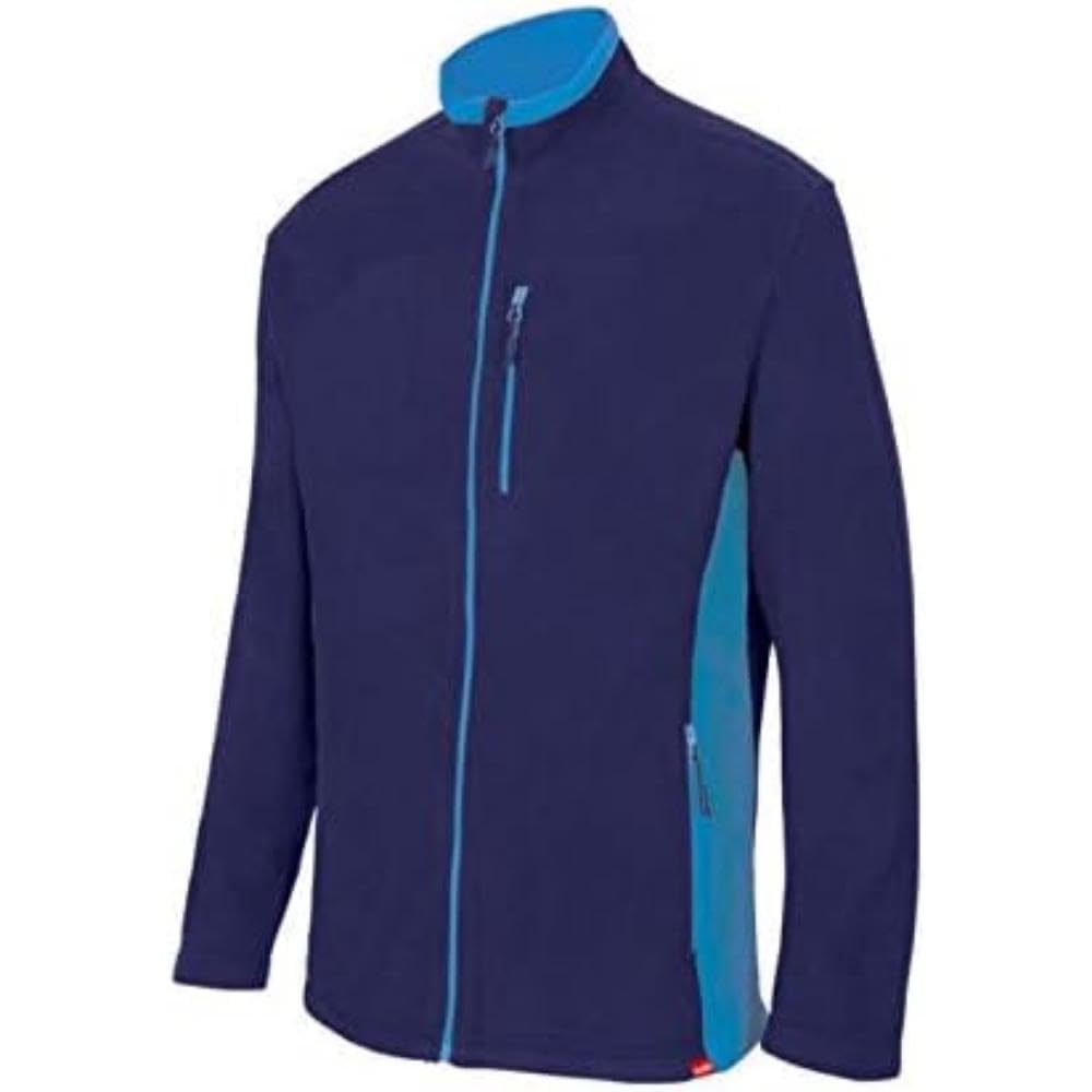 VELILLA 201504; Chaqueta Polar Bicolor; Color Azul Navy y Celeste; Talla 3XL