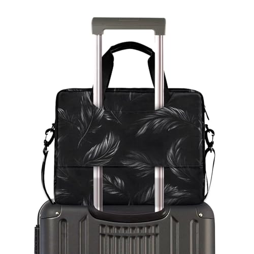 Bolso tipo bandolera para laptop 13-16 pulgadas negro miniatura 2