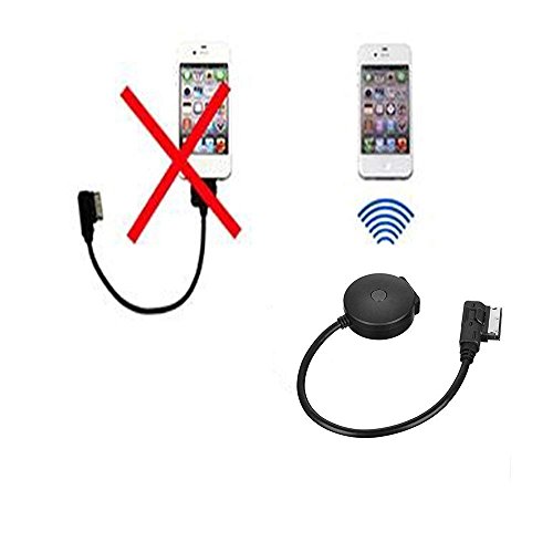 Moker Bluetooth Car Kit for Mercedes-Benz, Media Interface Music AUX Bluetooth Wireless Adapter Compatible with iPhone iPod Android Smartphones,Fits Mercedes with Media Interface - Rectangular Socket
