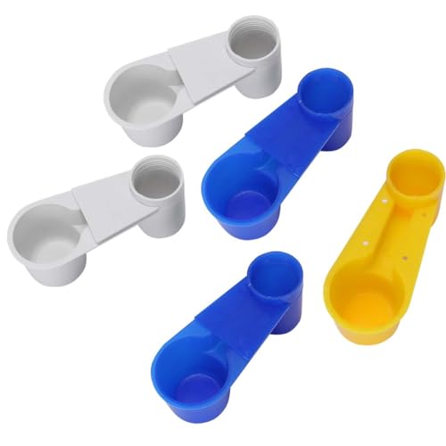 SUPVOX Dispensador Automático de Agua para Pájaros Doble Puerto 5 Tazas Plásticas para Jaulas Bebedero para Palomas y Loros Fácil Limpieza y Uso Doméstico o Zoológico Color Aleatorio