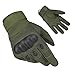 Limirror Gants Tactiques Plein-doigt hommes Mi-saison sport de plein air Pour Combat, Scooter, Militaire, Moto,Paintball, Cyclisme, Randonné, Airsoft, Camping, Chasse,Vélo (Vert Plein-doigt, M)