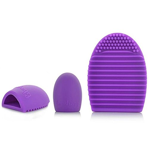 Lookatool Cleaning Glove MakeUp Washing Brush Scrubber Board Cosmetic Clean (Purple)