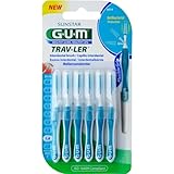 GUM TRAV-LER blau Tanne 1,6mm Interdental+6 Kappen, 5 pc Brosses interdentaires