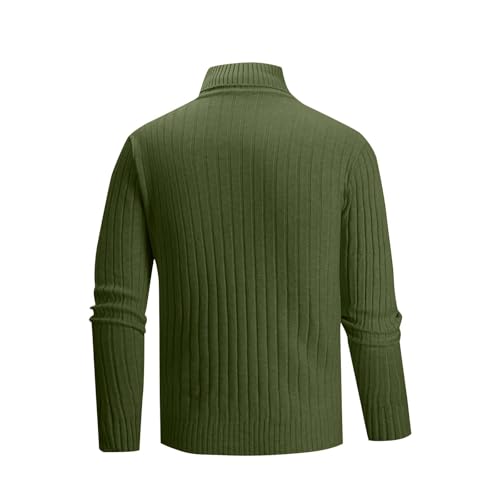 Mens Sweaters Turtleneck Lightweight Ribbed Slim Fit Knitted Pullover Ultra Soft Casual Fall Winter Warm Sweater4