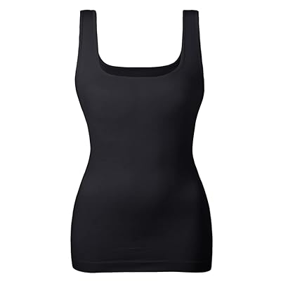 EUYZOU Women's Tummy Control Shapewear Tank Tops Seamless Square Neck Compression Tops Slimming Body Shaper Camisole