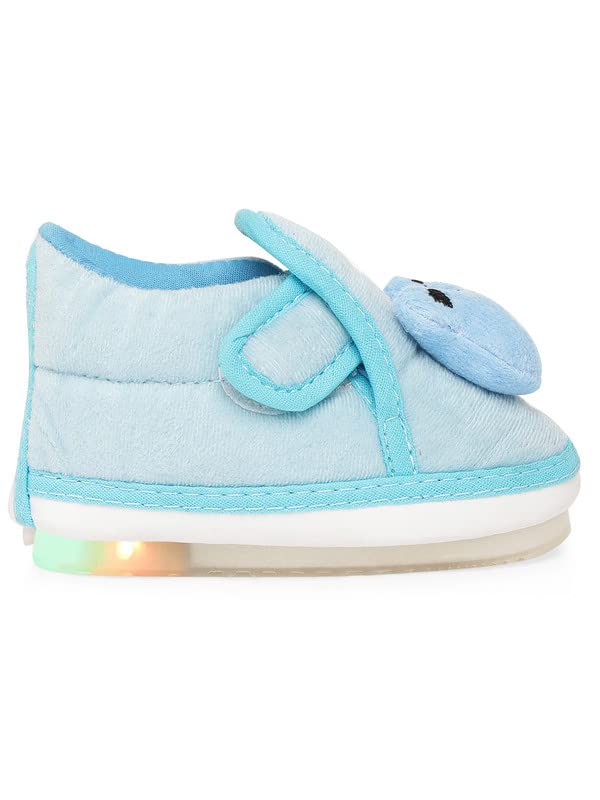 CHIU Led Chu-Chu Fur Blue Shoes with Double Strap for Baby Boys & Baby Girls (for 12-15 Months, 15-18 Months, 18-21 Months, 21-24 Months) 3 417B3YidSUL