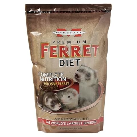 Marshall Pet Products Natural Complete Nutrition Premium Ferret Diet Food with Real Chicken Protein, Highly Digestible, 4 lbs Cover