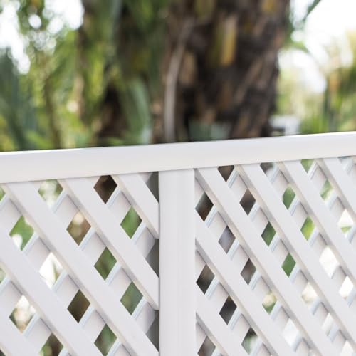 Pack Instalación Vertical 2 Celosías PVC 18 Mm Blanco con Perfiles Y Unión 1x2 M