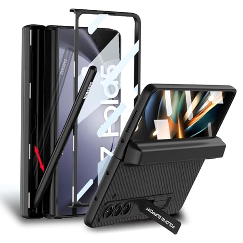 Housse Galaxy Z Fold 5 en cuir pour travailler et voyager l'esprit libre