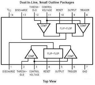 Dual Timer IC - LM556 DIP-14 - 4 pieces