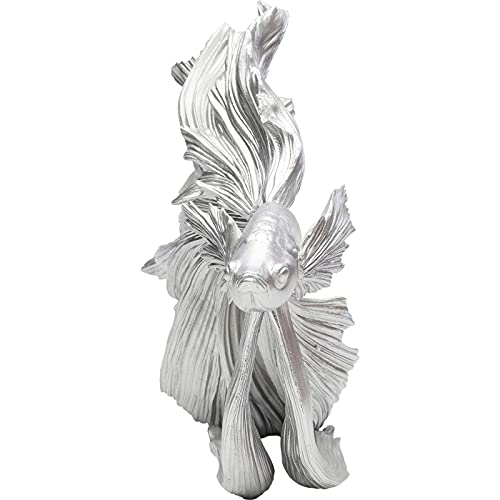 KARE Design Decorative Object, Betta Fish Silver Small 36.5x33.5x14cm