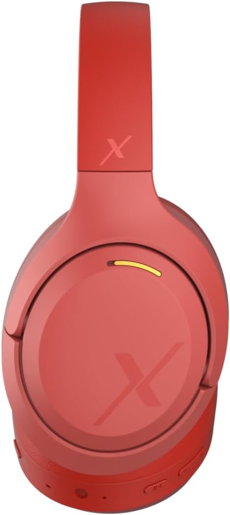 Riwbox Hybrid Active Noise Cancelling Headphones, Wireless Over Ear Bluetooth Headset, 60H Playtime, High-Fidelity, Foldable, Comfort&Immersion for Work/Commuting (Red) - Image 3