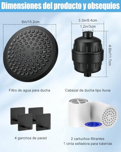 Regadera color negro 11 Imagen adicional