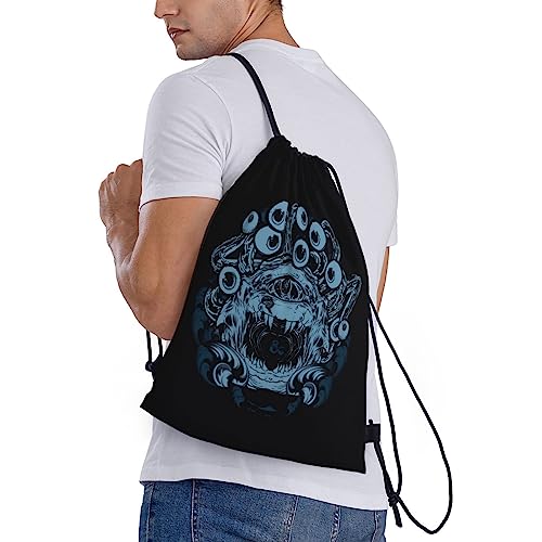 Dungeons Game Drawstring Backpack Dragons Sports Gym Bag Foldable Bag For Beach Yoga Medium3