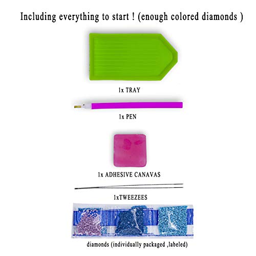 Beach Love Heart DIY Full Drill 5D Diamond Painting by Number Kits for Adult, Stitch Crystal Diamond Painting on Canvas,Embroidery Jewel Painting Gifts Home Wall Arts Crafts Décor 15.7x11.8 inch - Thumbnail 7