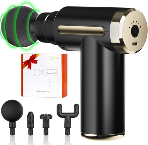 Cotsoco Pistola de masaje, Pistola de masaje muscular, Masajeador de percusión muscular con 4 cabezales de masaje, Pistola masajeadora para piernas, espalda, hombros y cuello, gran regalo Cotsoco Pistola de masaje, Pistola de masaje muscular, Masajeador de percusión muscular con 4 cabezales de masaje, Pistola masajeadora para piernas, espalda, hombros y cuello, gran regalo