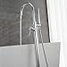 Artiqua Freestanding Tub Filler Bathtub Faucet Chrome Single Handle Floor Mounted Faucets with Handheld Shower