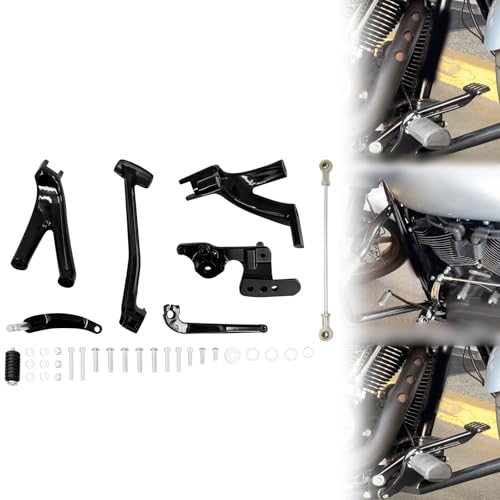 Repose-pieds avant noirs moto aluminium pour Low Rider FXLR Street Bob FXBB