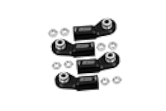 Front Steering Tie Rod Aluminum Ball Ends For Axial 1/6 SCX6 Jeep JLU Wrangler AXI05000-4Pc Set Black