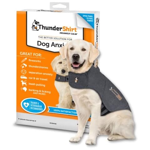Thundershirt Beruhigungsweste, Hundemantel für ängstliche Hunde, Größe XL, grau, 99005 Cover