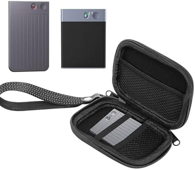 AI voice Recorder Carrying Case,EVA Hard Storage Case Cover for Digital Voice Recorders,Portable Protective Organizer Bag (Black)