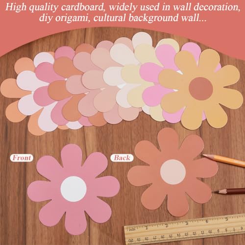 SOFPLATE 100 peças, recortes de papel de flores, 10 cores, decorações para quadro de avisos, flores