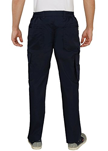 Image of ASHDAN Outdoor Solid Cargos. Regular Fit. Multi-Utility Pockets. Sturdy Polyester-Cotton Blended Cargo Trousers