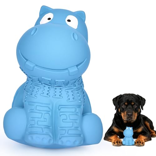 PETIZER Quietschendes , unzerstörbares Hundespielzeug für aggressive Kauer, Hundesicherungsspielzeug, Naturkautschuk für kleine/mittelgroße/große Hunde