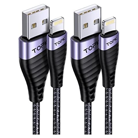 Cable iPhone TOPK 2Pack 2M Carga Rápida Cover