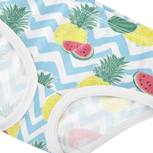 Wusikd Yellow Pineapples Girls' Underwear Cotton Watermelon Girls Briefs Soft Toddler Underwear 2T4