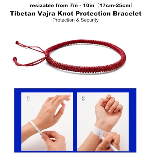 Authentic Tibetan Monks Handmade Protection Bracelet with a Talisman, Buddhism Sacred Rope2