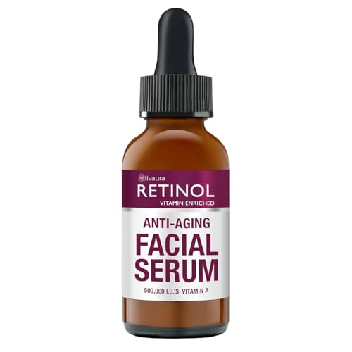 LIVAURA Retinol Anti-Wrinkle Facial Serum – Vitamin A Concentrate Improves Skin’s Elasticity & Tone and Minimizes Appearance of Fine Lines & Wrinkles – Look Younger With The Age-Defying
