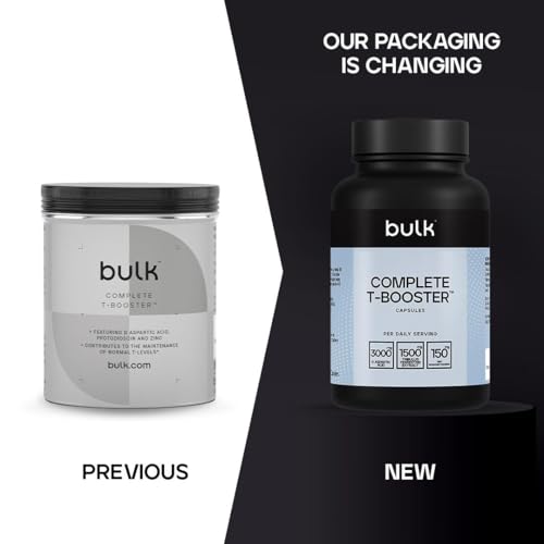 Bulk Complete T-Booster Capsules, Testosterone Supplement, D-Aspartic Acid, Tribulus Terrestris, Zinc, Pack of 180, 30 Servings, Packaging May Vary - Image 3