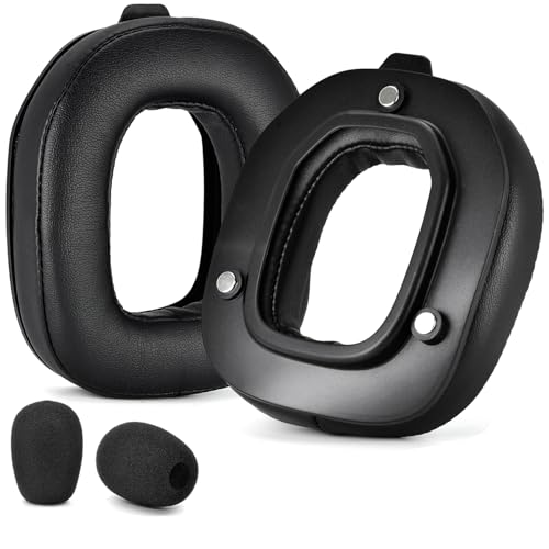 Defean Earpads para Astro A50 Gen4 / A50 Gen5 / A50X (Cuero sintético) | Almohadillas y espuma de micrófono, espuma de alta densidad para cancelación de ruido, cojines con mayor grosor miniatura 1