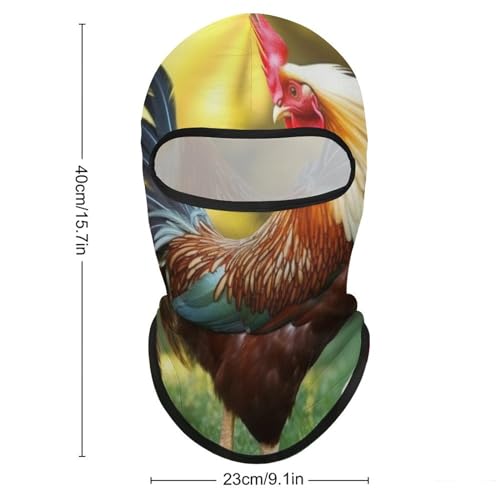 Balaclava con diseño de gallo para hombre y mujer, protección solar, máscara facial transpirable de cabeza completa para senderismo, ciclismo, correr y conducir miniatura 2