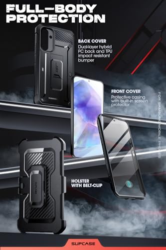 SUPCASE Capa Unicorn Beetle Pro para Samsung Galaxy A55 com suporte [protetor de tela integrado e cl