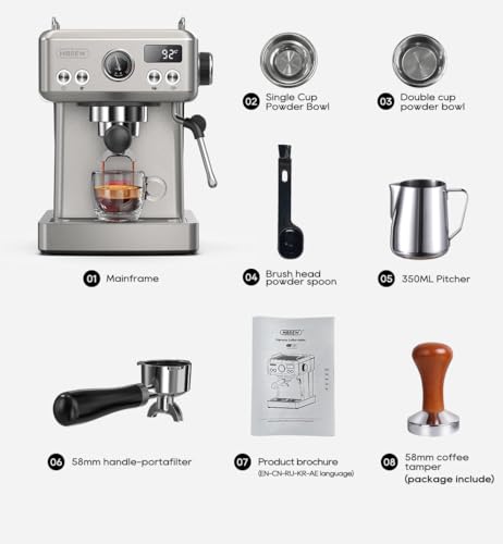 HIBREW H10A 20 Bar Espresso Machine, Black 20 Bars - Image 2