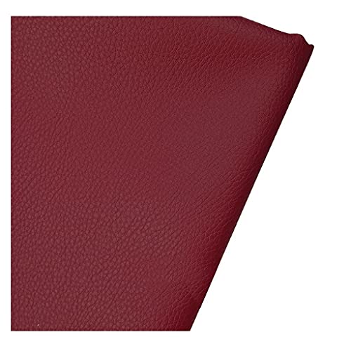 Tissu Simili Cuir Litchi Épais Anti-Effilochage Wine Red 1.6x4m pour Réussir Vos Sacs Fait-Main