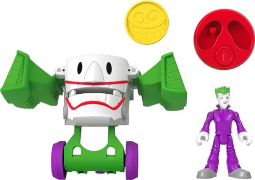 Fisher-Price imaginext DC Super Amis manettes de Vitesse Le Joker et laff Mobile