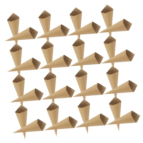 120 Cônes en Papier Kraft pour Confettis de Mariage et Pétales