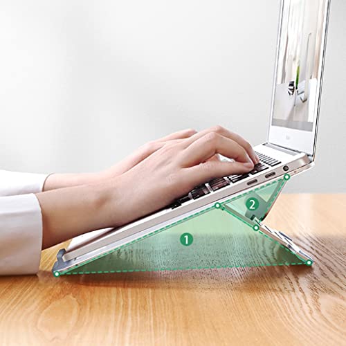 Support d'ordinateur de bureau surélevé ventilé pour pc portable stable - 6