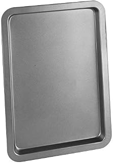 Chef Aid Non-stick Carbon Steel Baking Tray, durable non stick coating, Dishwasher, fridge and freezer safe, perfect for baked goods and roasting, 33cm x 21.5cm, Robust Essential Oven pan, Grey