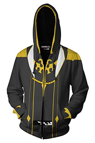 Code Geass Zero Hoodie Zip Up Jacket Coat Lelouch of The Resurrection Season 3 Cosplay Costume Black