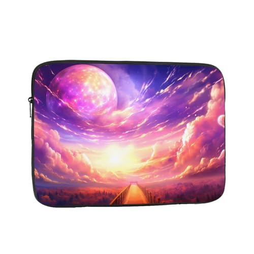 Purple Sky Laptop Sleeve Case 15 Inch Suitable For Notebook Computer Tablet Traveling Carrying Simple Case