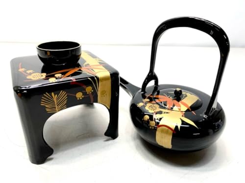 お屠蘇セット 屠蘇器 銚子 酒器 漆器 うるし 金彩 ヴィンテージ アンティーク レトロ A9686A06