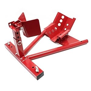 WilTec Soporte para Motocicleta para Rueda Delantera 13-17 Pulgadas con Ancho de 90-130 mm Transporte