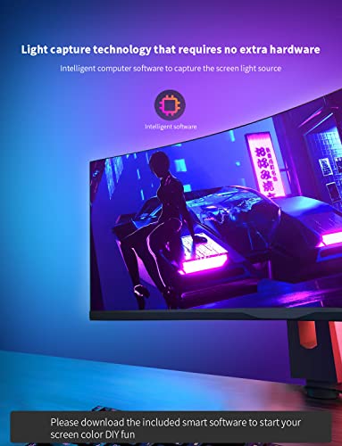 Cocanree Immersion Monitor Backlight & Screencolors Sync, 8.2Ft Replace Rgb Light Bar, Led Strip Lights For Bedroom And Gaming Room, Ambient Lighting Setup, Gaming Lights (17-49Inch) #TOP1