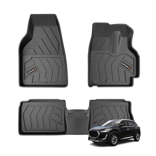 Q Po Magnite Manual (MAX) Nov 2022 - Present | ECO TPE Car Floor Mat |Anti Slip All Weather Mats for Magnite (Manual) (Black)
