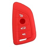 Material: Silikon C-FUNN Auto 4 Tasten Silikon Abdeckung Fob Fall Shell Für BMW X1 F48 X3 X4 X5 X6 2016 2017-Rot