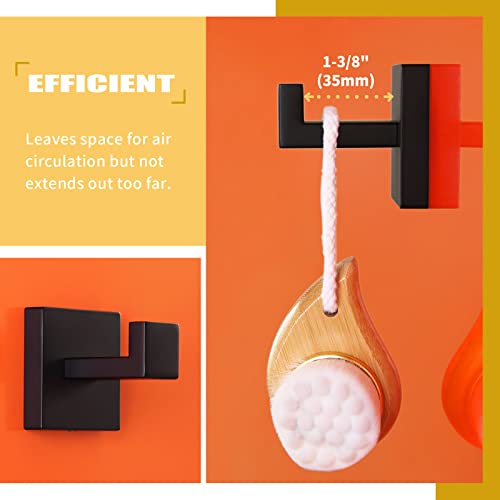 Angle Simple Towel Hook Matte Black, Sus304 Stainless Steel Coat Robe Hook, Hand Towel Holder, Modern Industrial Style Bathroom Wall Hook #TOP6